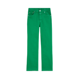 High Waist Flared Leg Hi-Sun Jeans in Green