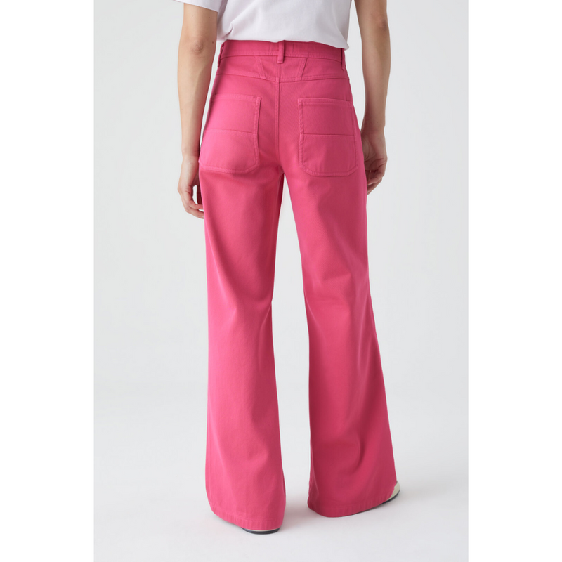 Organic Cotton Relaxed Fit Cholet Denim in Raspberry Pink