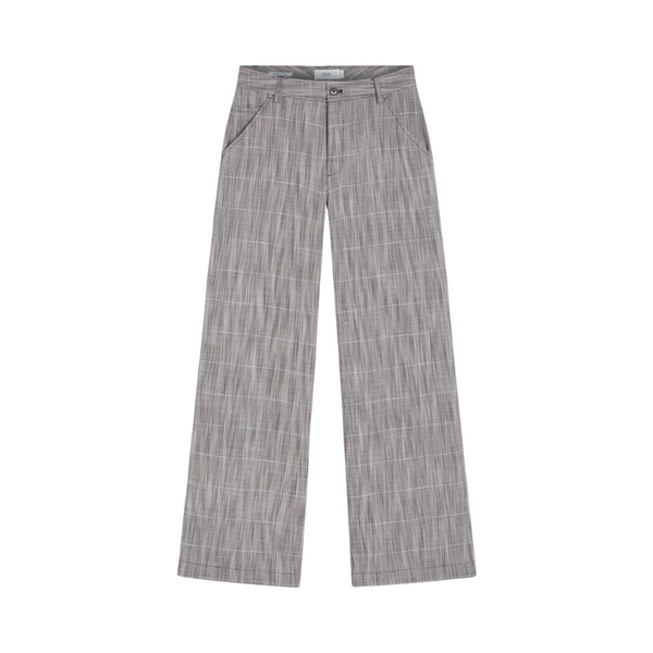 Cholet Structured Check Pants in Black