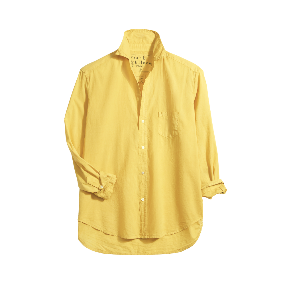 Frank & Eileen Eileen Yellow Poplin Cotton Shirt Woollahra Sydney Australia Online Luxury Fashion Boutique Riada Concept