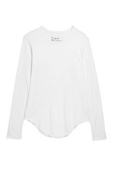 Frank & Eileen Long Sleeve Fitted Crew White Tee