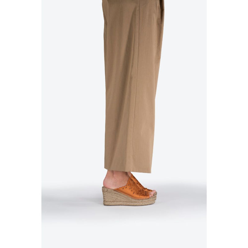 Onix Satin Embroidered Espadrille Wedge Sandal in Sunset Orange