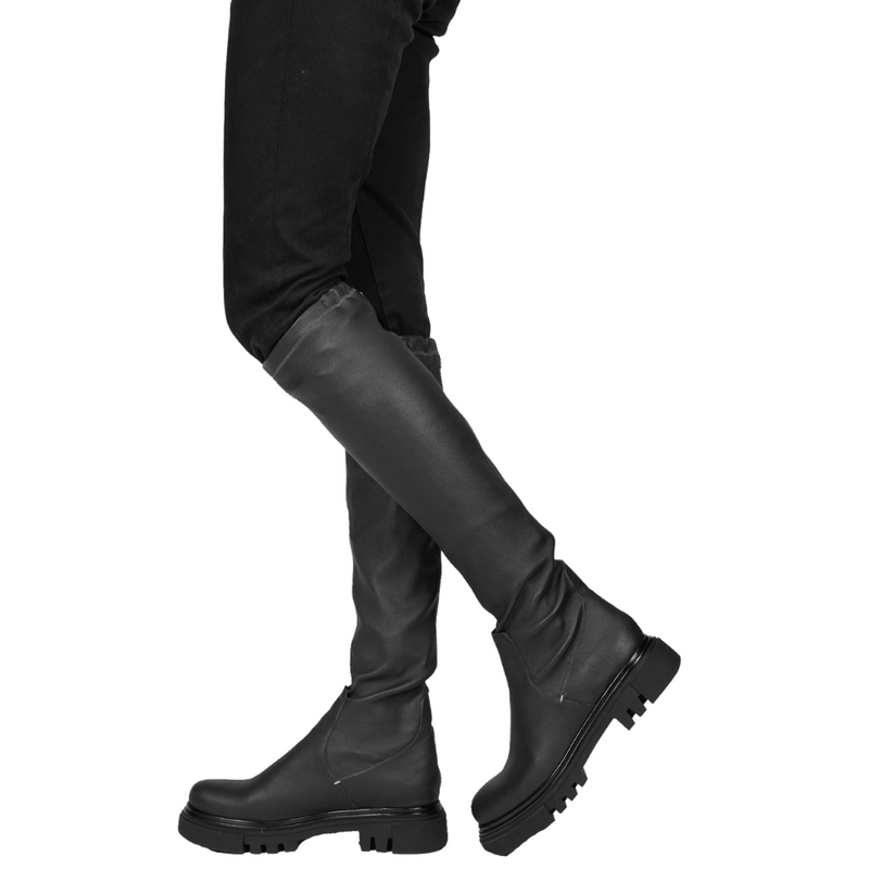 Henry Beguelin Black Lambskin Knee High Boots Riada Concept Luxury Fashion Online Boutique Woollahra Sydney Australia 