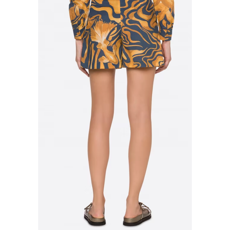 A-Line Shorts in Fantasy Print Yellow
