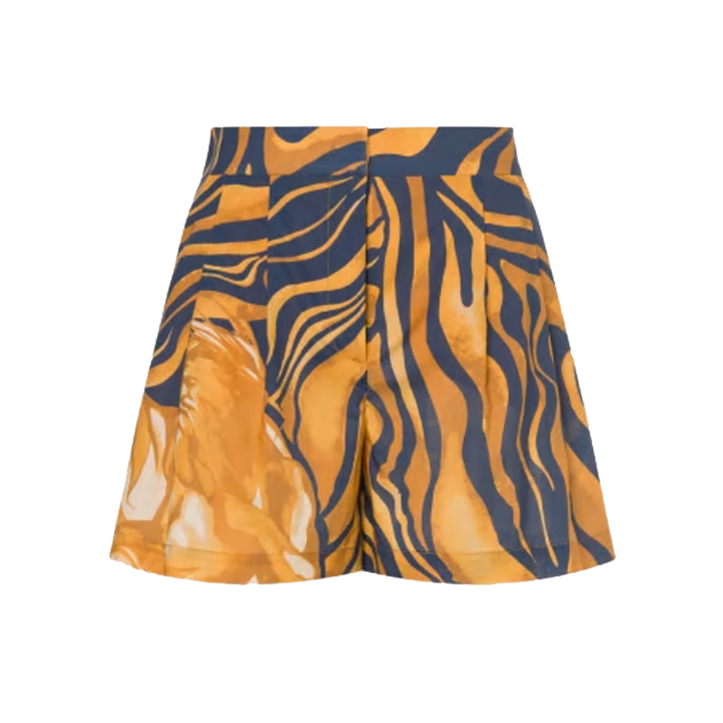 A-Line Shorts in Fantasy Print Yellow