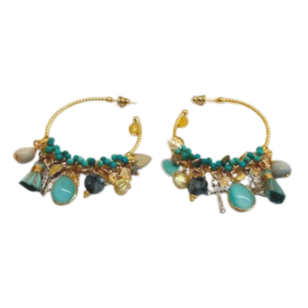 Anastasia Earrings Mini in Turquoise Multi