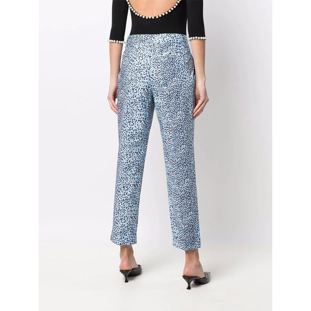 Copard Animal Print Trousers in Fantastia Blu