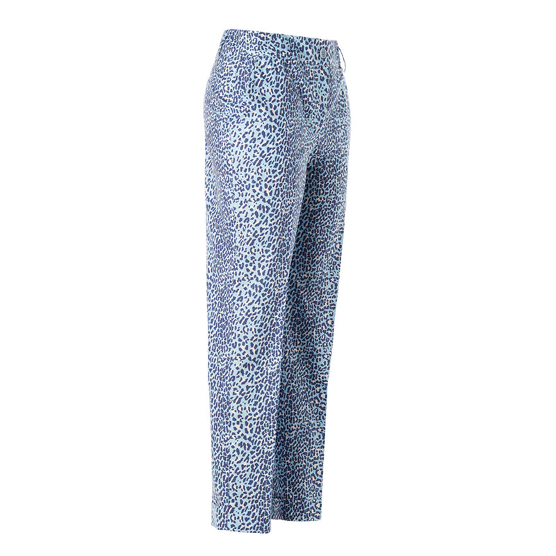Copard Animal Print Trousers in Fantastia Blu