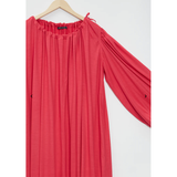 Dulcina Puff Sleeve Knit Dress in Fuchsia