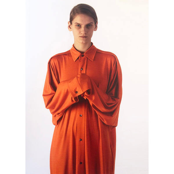 Dumas Dolman Sleeve Knit Dress in Papaya