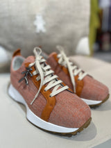 Solero Canvas & Leather Sneaker in Arancio