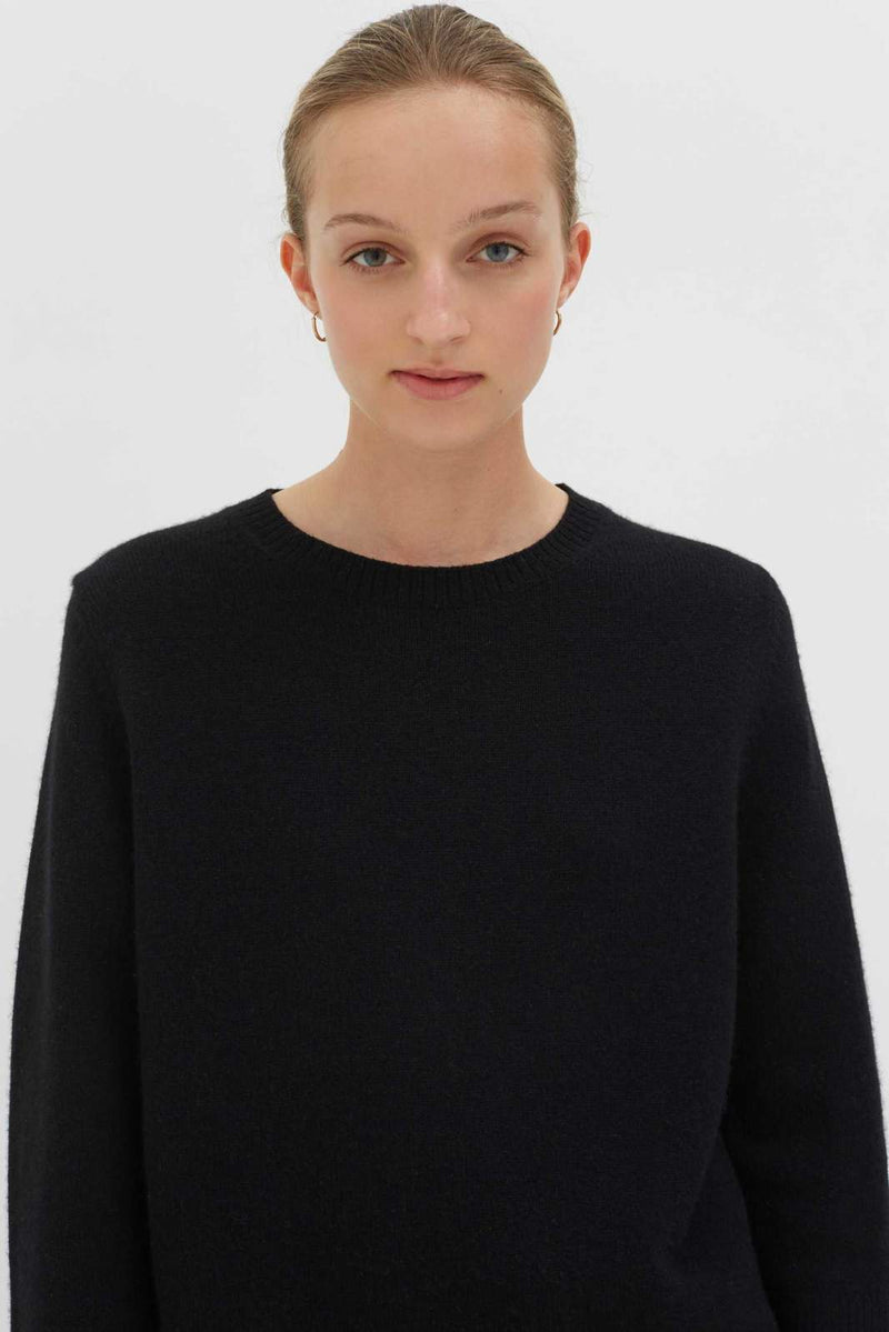Black Cashmere Boxy Sweater