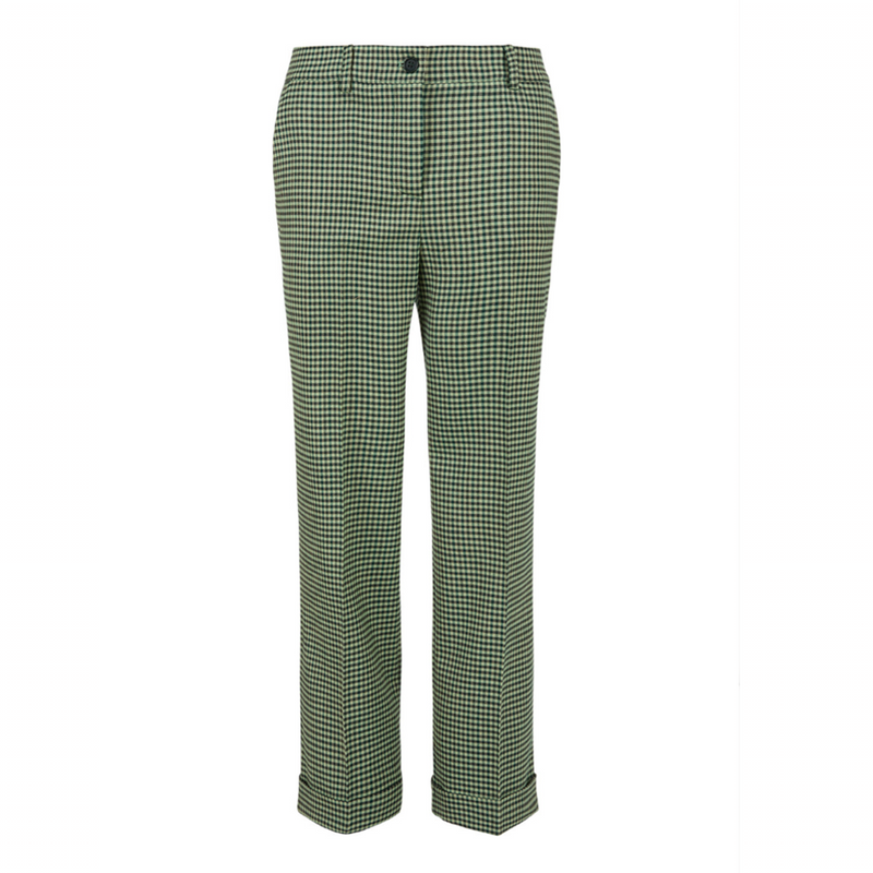 Lione Wool Pants in Fantasia Verde Aqua