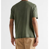 Panarea Garment-Dyed Cotton Tee in Military