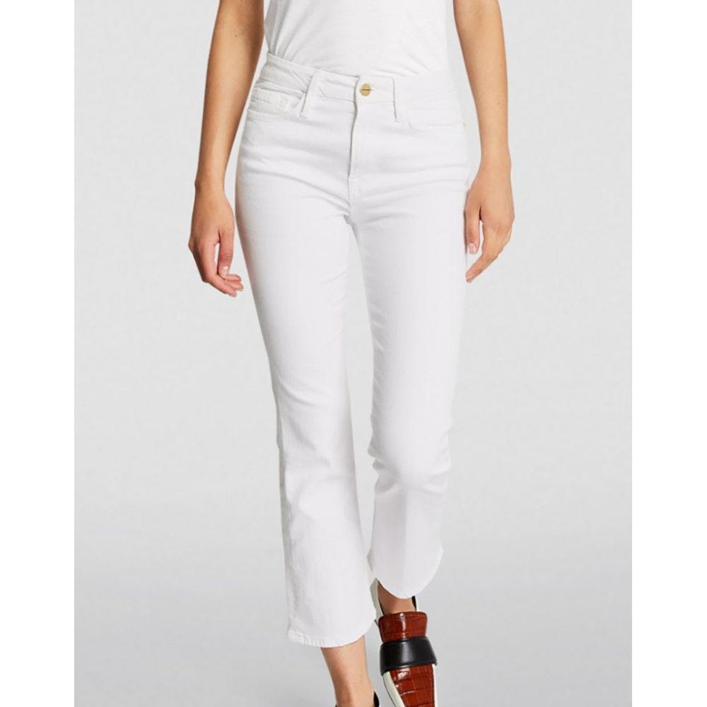 Le Crop Mini Boot in White