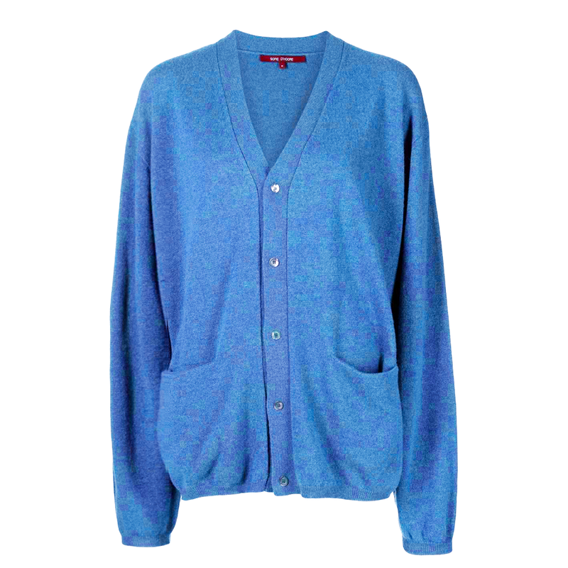 Mondial Cashmere Cardigan in Electric Blue