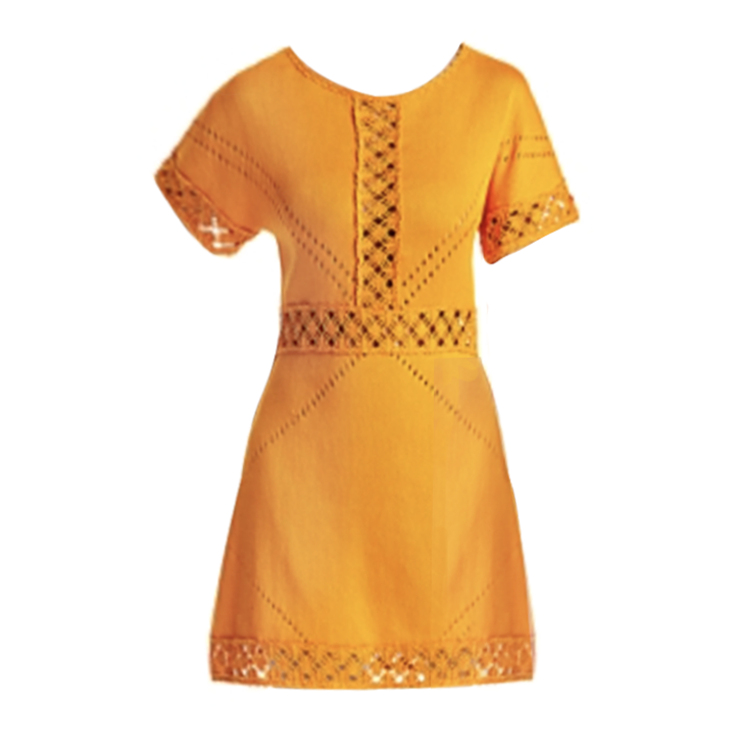Pure Cotton Dress in Orange