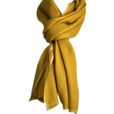 The Roman Cashmere Scarf in Mustard