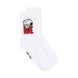 Intarsia-knit Snoopy Love socks