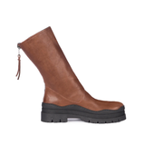 Soft Lambskin Leather Boot in Castagno