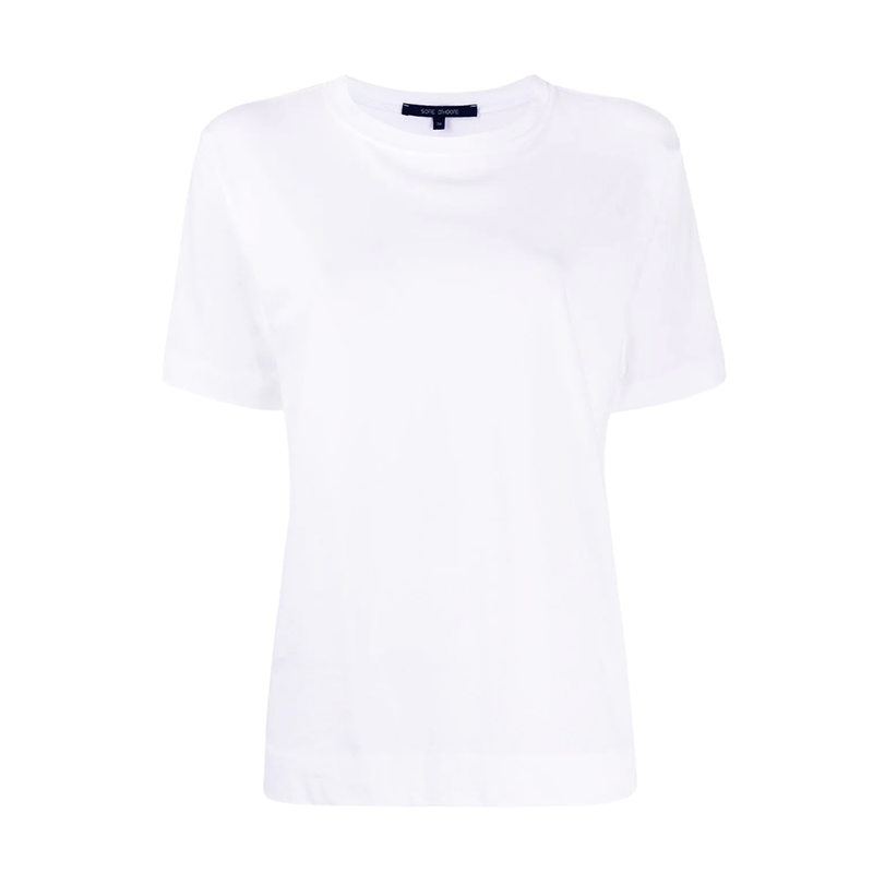 Tia Cotton Tee in Optical White
