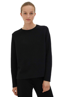 Chinti and Parker Black Cashmere Boxy Sweater