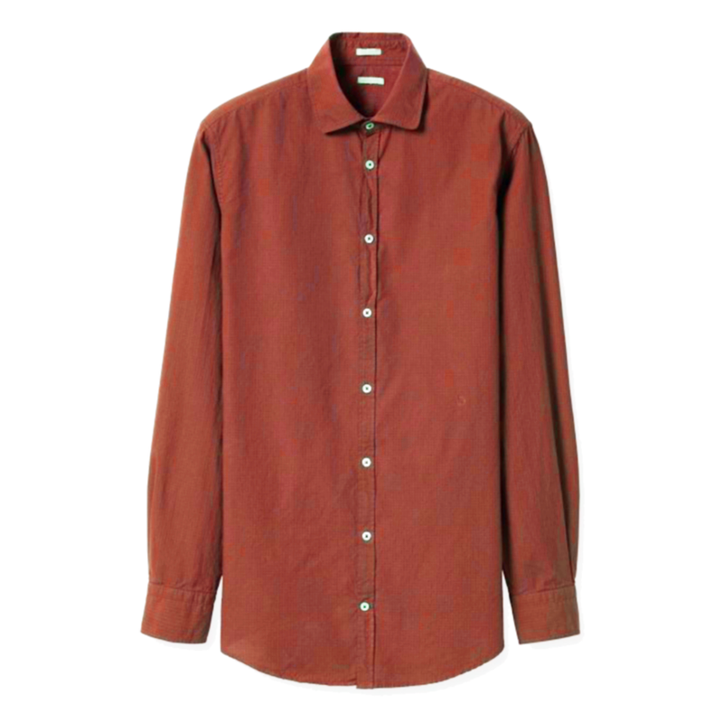 Canary Pure Linen Shirt in Spicy Orange