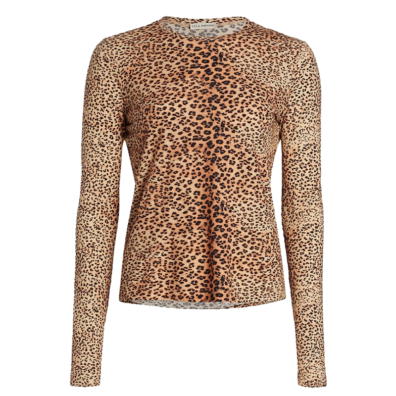 Eve Long Sleeve Top in Snow Leopard
