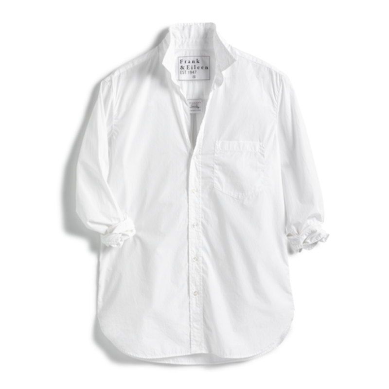Joedy Boyfriend Button Up Shirt in White Superluxe