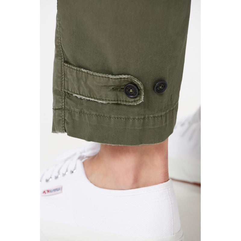 Masai High Waisted Cotton Pants in Military